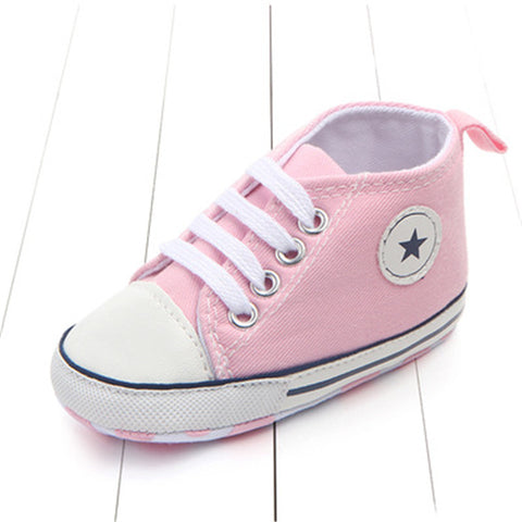 Image of Newborn Baby Boys Girls First Walkers Shoes Infant Toddler Soft Sole (Key word for Free Checkout:  Free Baby Shoe)