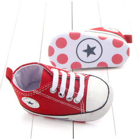 Image of Newborn Baby Boys Girls First Walkers Shoes Infant Toddler Soft Sole (Key word for Free Checkout:  Free Baby Shoe)